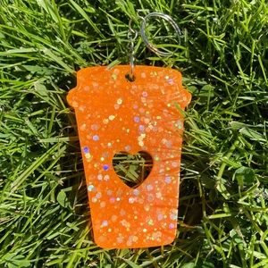 Epoxy Resin Latte Keychain